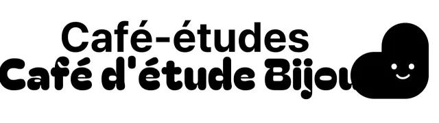 Logo d'un café d'étude et d'une salle de lecture dans une police de caractères arrondie