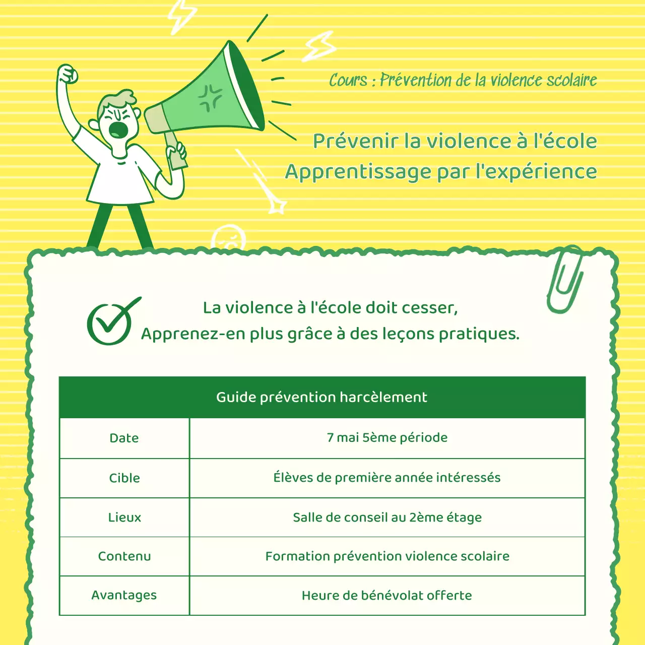 Une campagne d'amitié kitsch jaune et verte