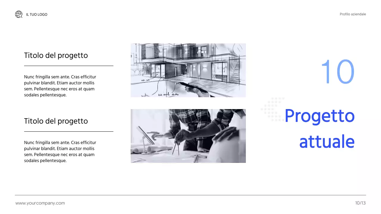 Introduzione dell'azienda Blue Modern Business