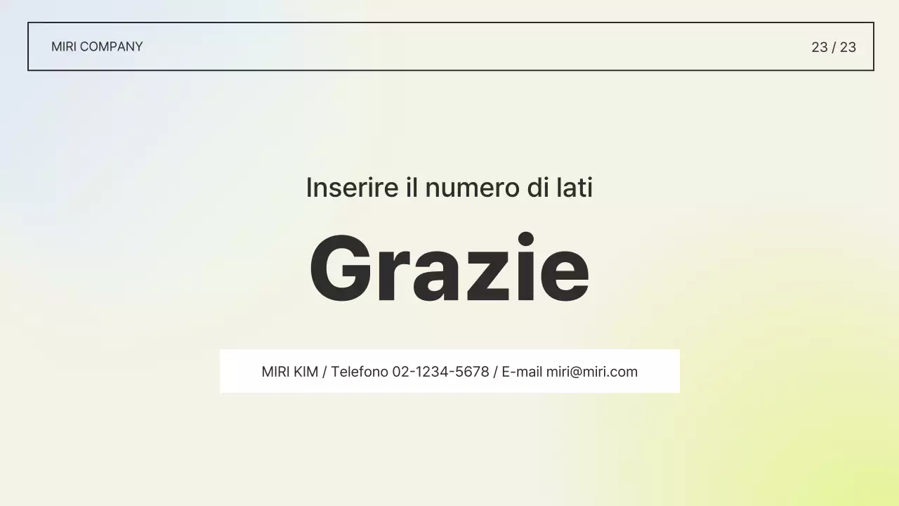 Relazione dal layout semplice in bianco e chartreuse