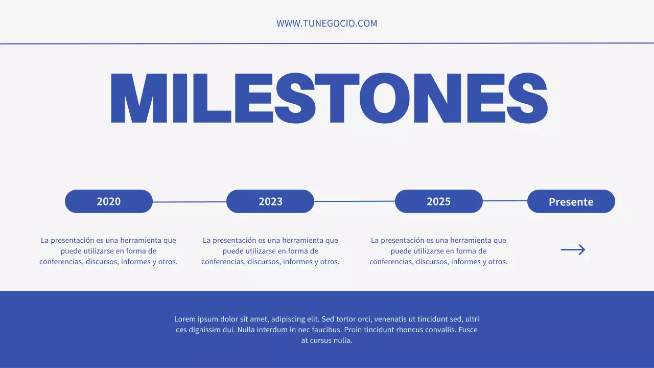 Presentación de la empresa Blue Minimal Business