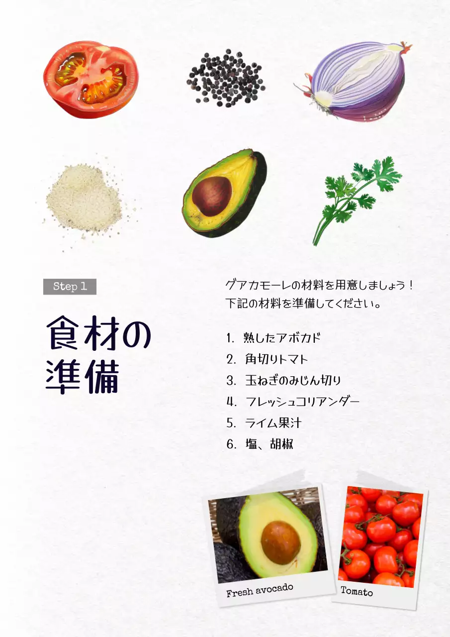 カラフル かわいい レシピ マニュアル ポスター