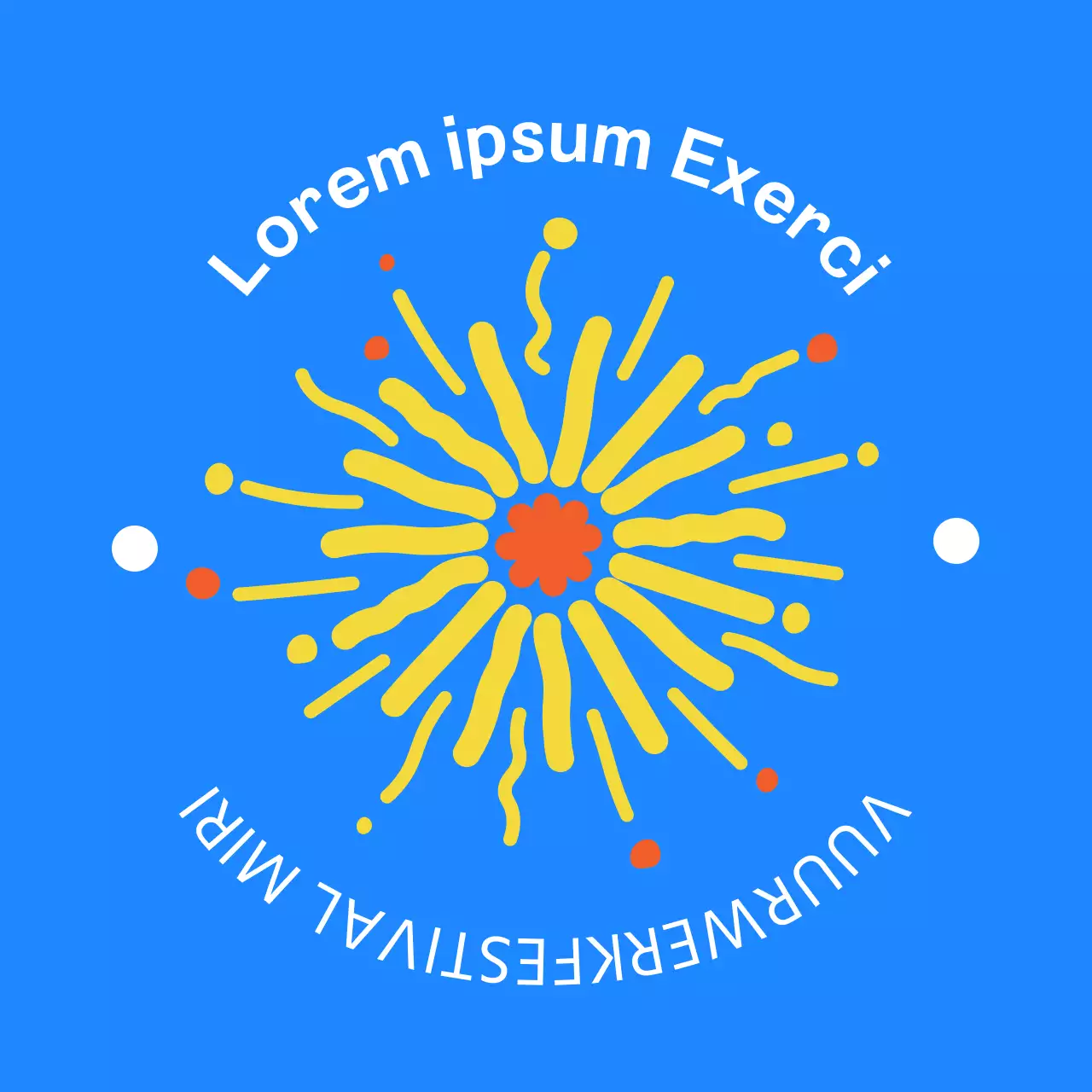 Een spannend festival met vuurwerk dat afgaat met een knal