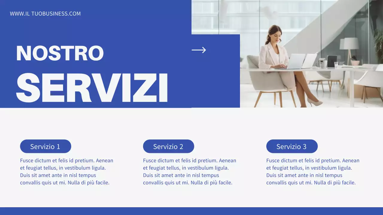 Introduzione dell'azienda Blue Minimal Business
