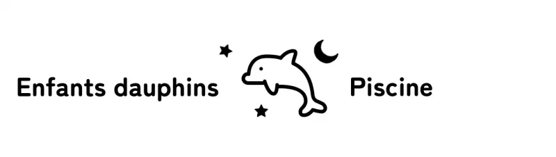 Design mignon avec de jolies illustrations de dauphins