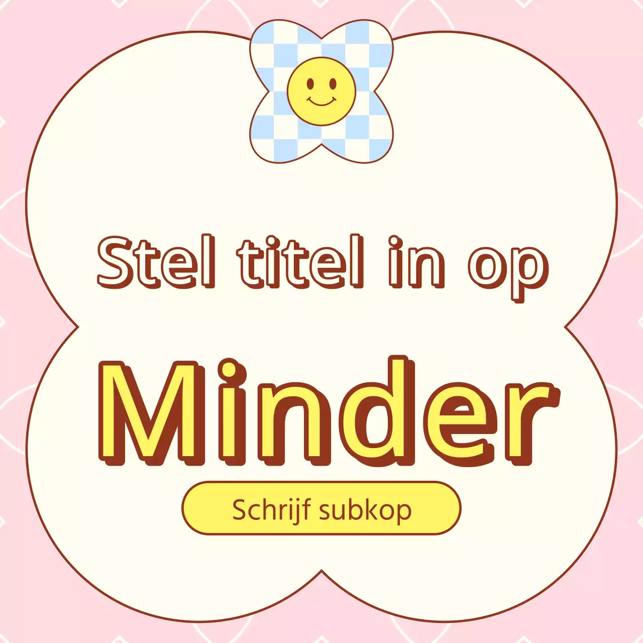 Kitscherige lenteaankondiging in geel en lichtblauw