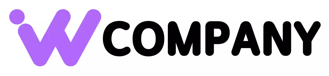 黒のアルファベットをシンプルにしたシンボルマークが入った会社ロゴ。