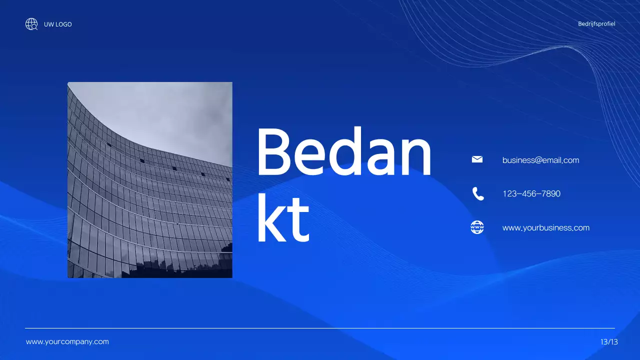 Introductie van Blue Modern Business Company