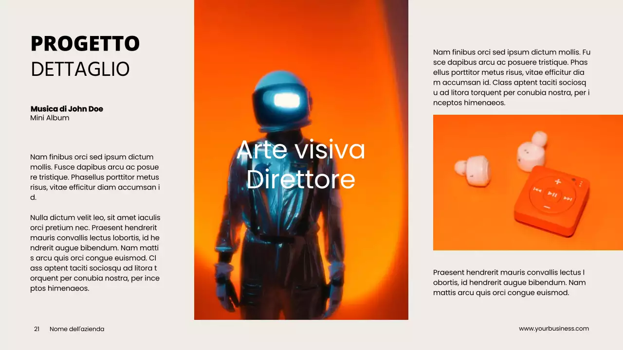 Grigio Arancione Minimal Clean Progetto Pitch Deck Proposta