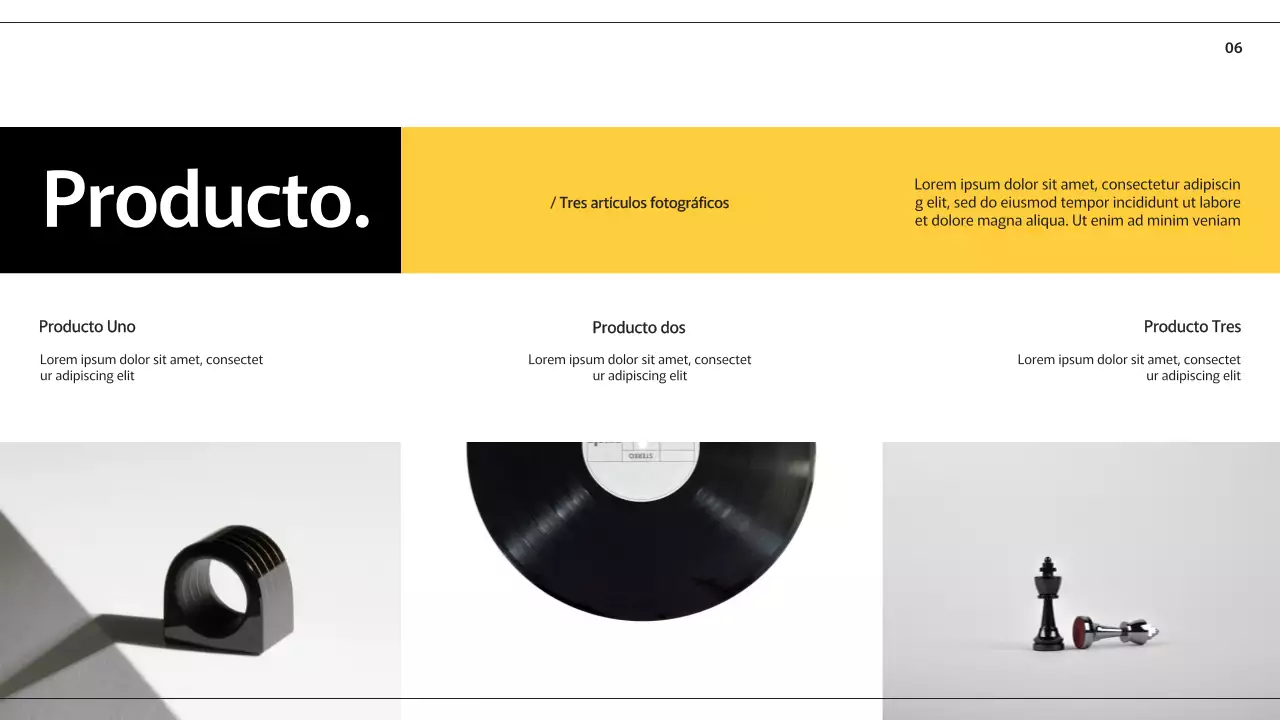 Negro Amarillo Páginas de Presentación de Negocios Modernos Con Varios Diseños