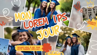 Vlog traditionnel jaune de la remise des diplômes