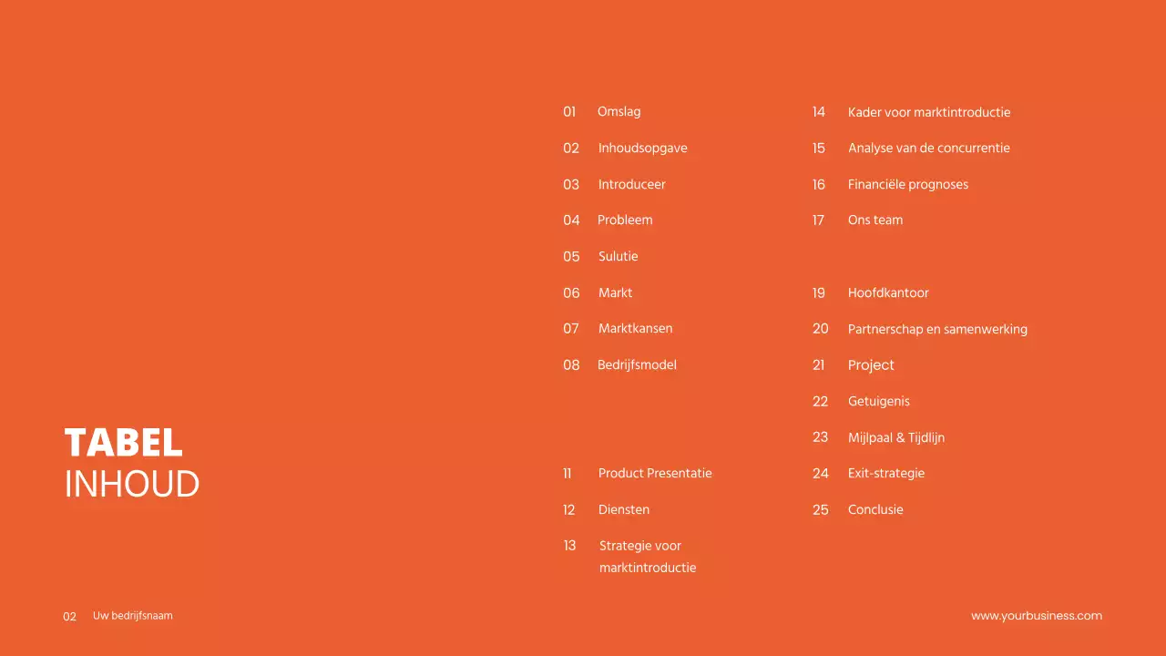 Grijs Oranje Minimaal Schoon Project Pitch Deck Voorstel