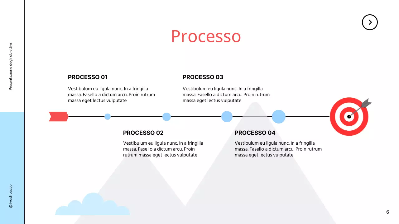 Sky Blue Presentazione degli obiettivi semplici per la strategia aziendale