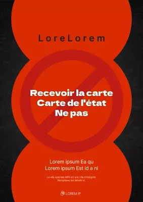 Affiche promotionnelle pour la campagne "Non à la sollicitation d'agents publics" en rouge et noir.