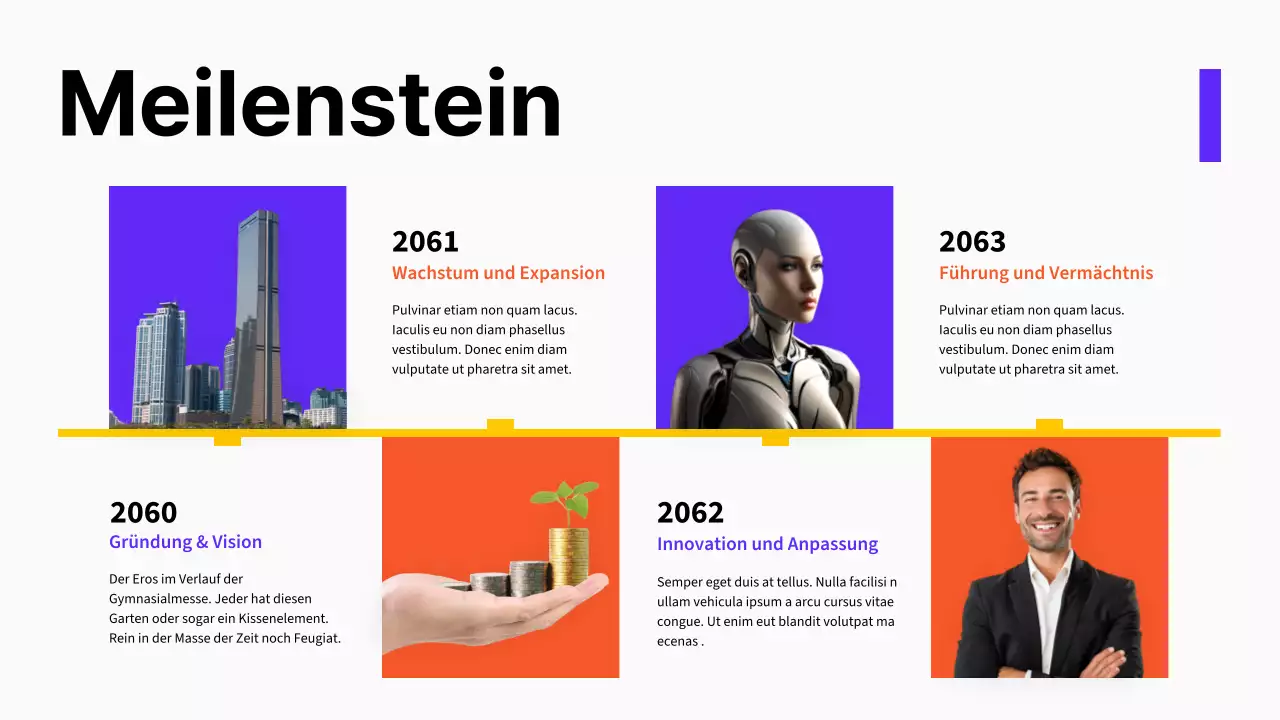 Purple Bold Business Unternehmen Einführung