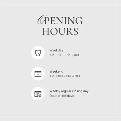 Grey Minimal Business Notice Social Media Post