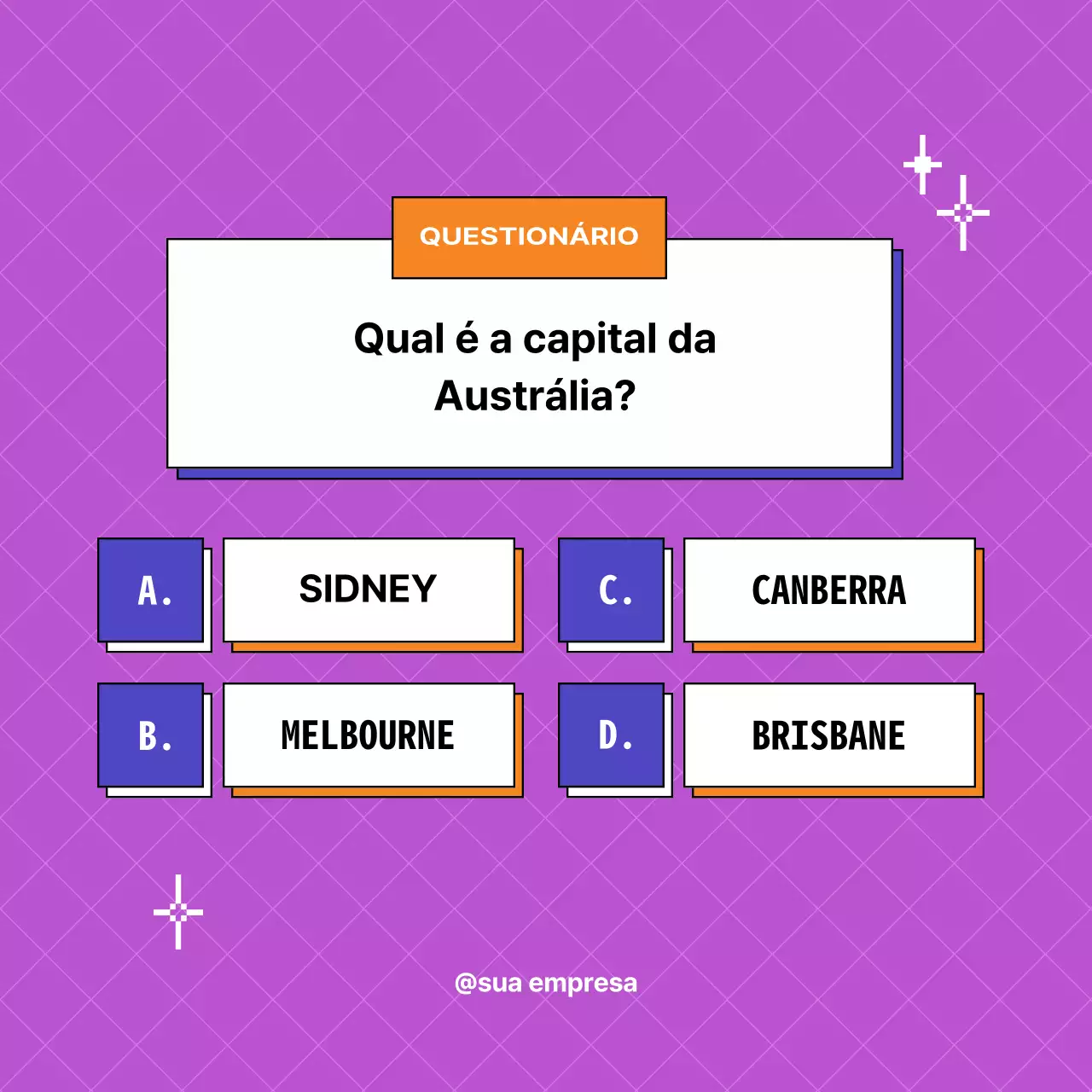 Purple Simple Trivia Quiz Publicidade