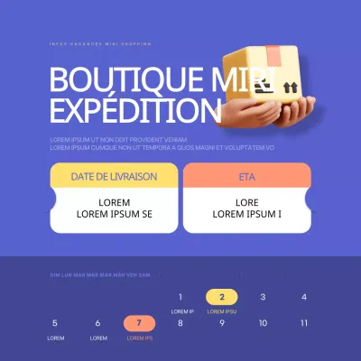 Une simple annonce de livraison du Mois de la famille en bleu et jaune