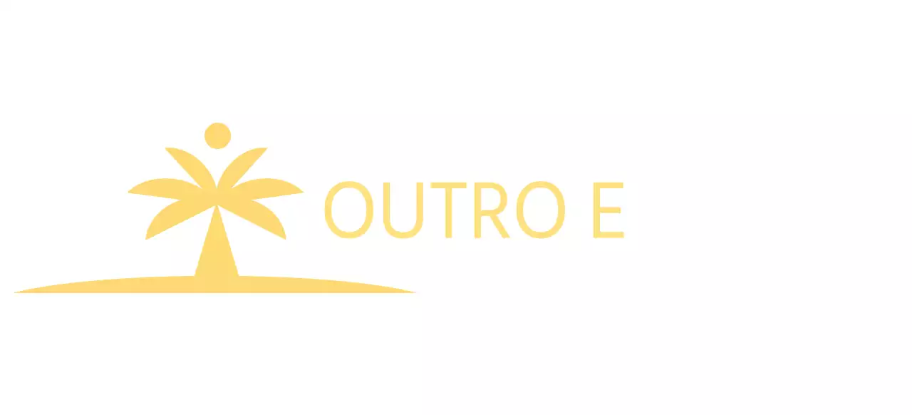 Design de artigos de papelaria com uma ilha com palmeiras