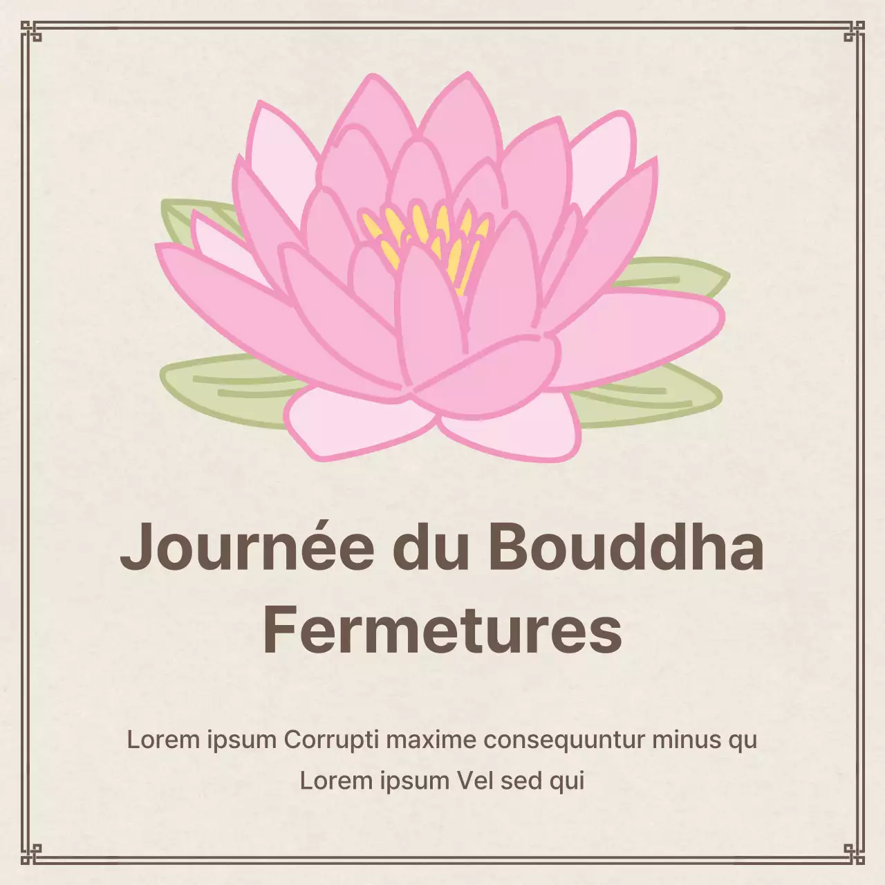 Un poteau de fermeture soigné pour le Jour du Bouddha, en rose et ivoire