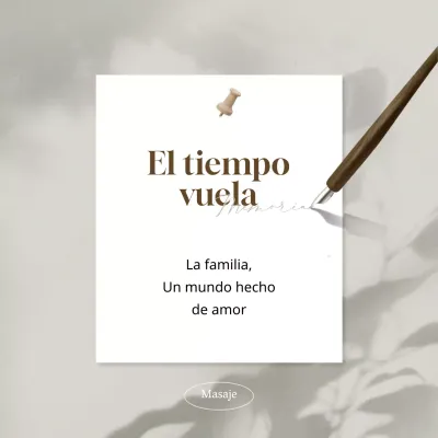 Promover una sencilla nota de sentimiento familiar en gris y marrón