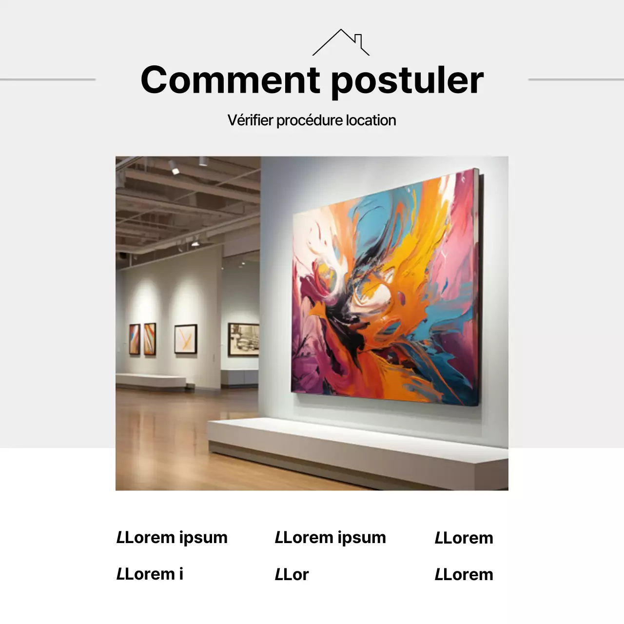 Annonce moderne de location de pré-terrain en orange