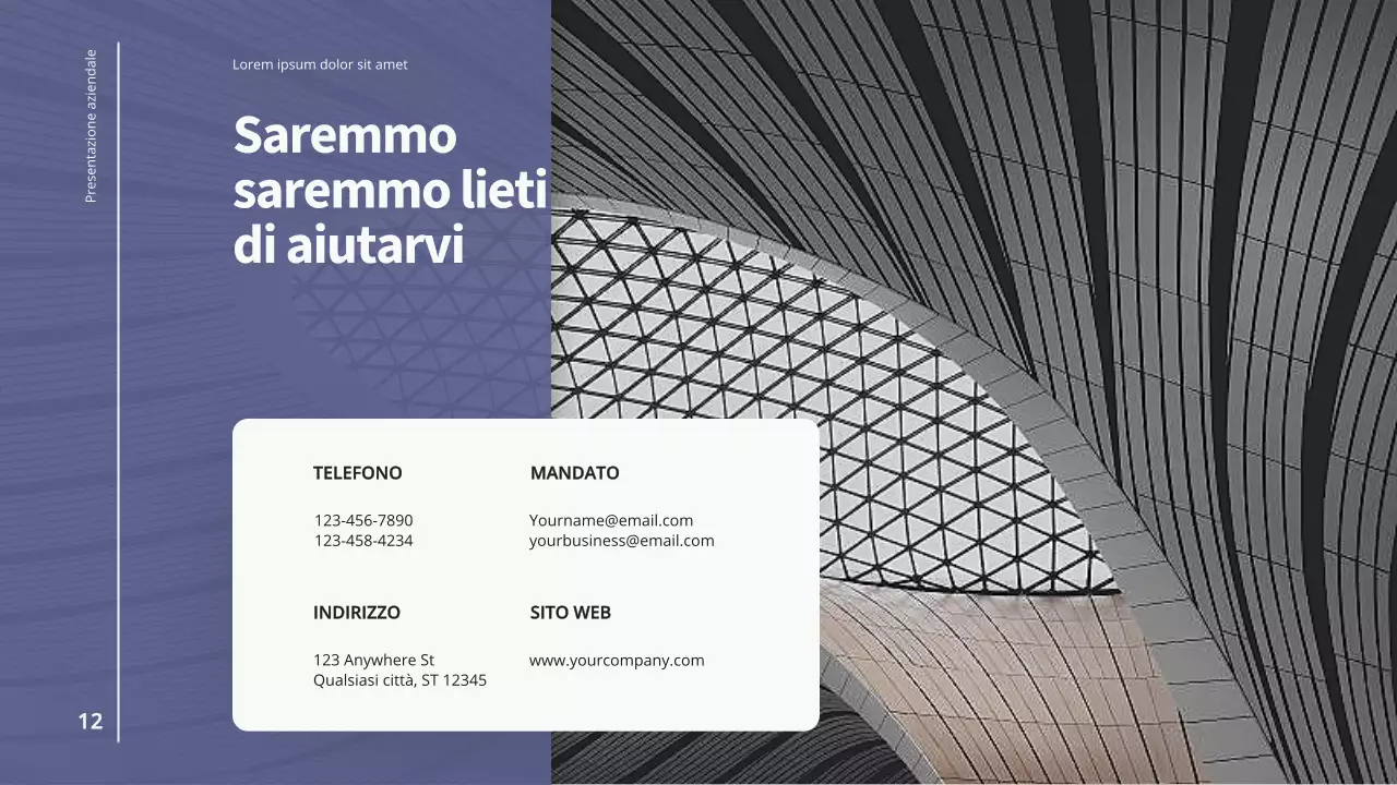 Presentazione dell'azienda Purple Blue Modern Business