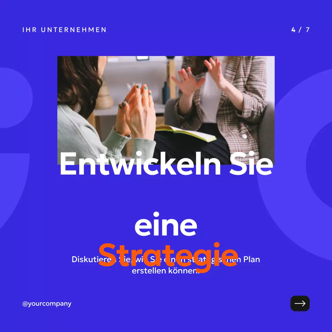 Schwarz Orange und Lila Einfache Geschäftsplanungsstrategie