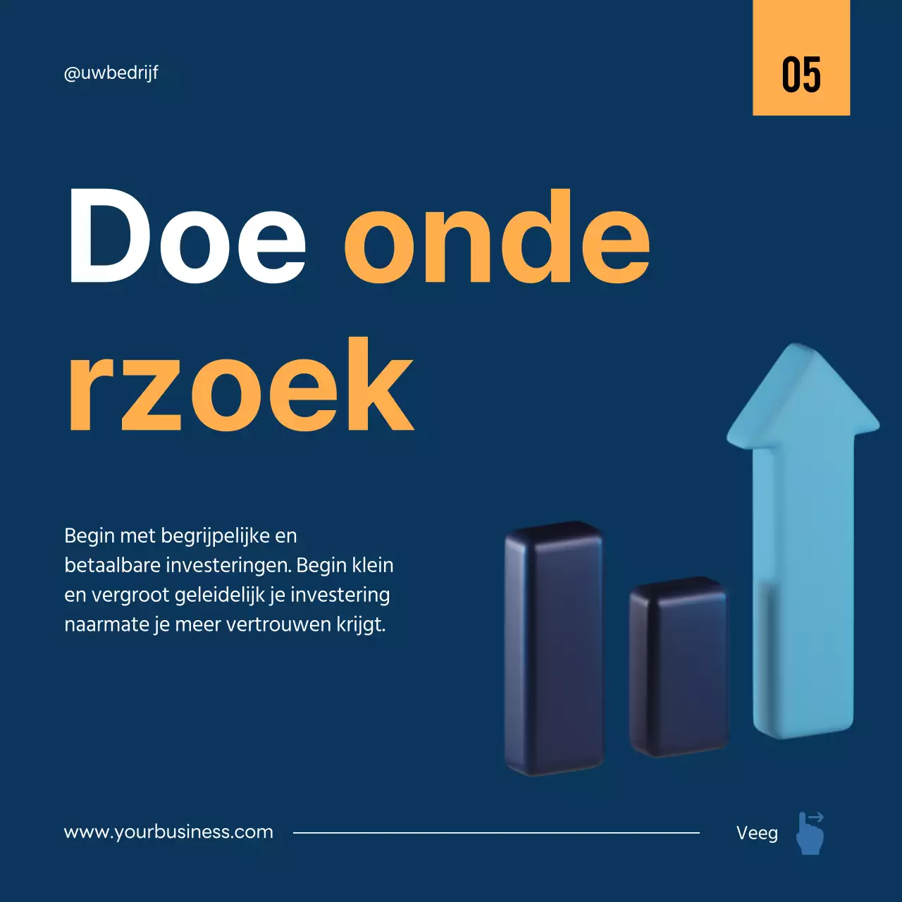 Zwart en Blauw Moderne Investeringsstrategie Gids