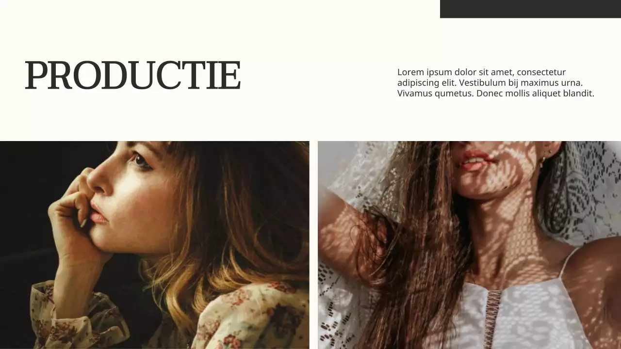 Beige en zwart elegant modemerk Product toonhoogte