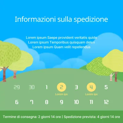 Nature's Shipping Finiture in azzurro e verde lime Guida alle spedizioni programmate