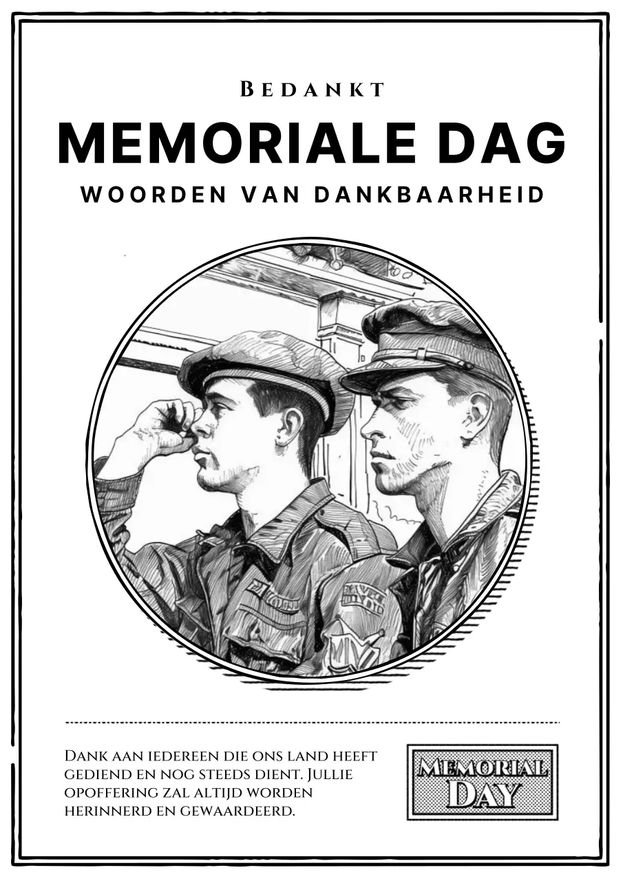 Promoot een vintage Memorial Day in wit en zwart
