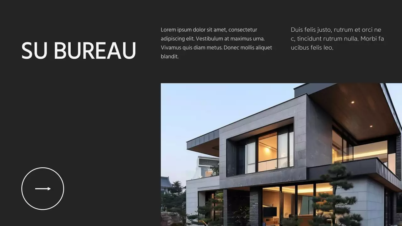 Proposta di ufficio architettonico moderno nero