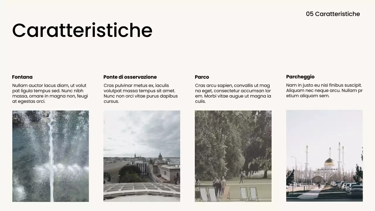 Relazione architettonica minimale in bianco e nero