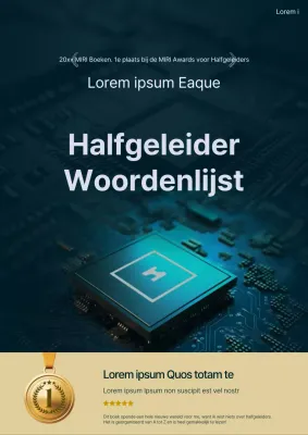 Classy woordenlijst met marineblauwe achtergrond