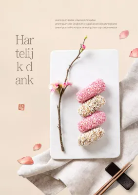 Promotiefolder voor een traditionele beige hardhouten geschenkset