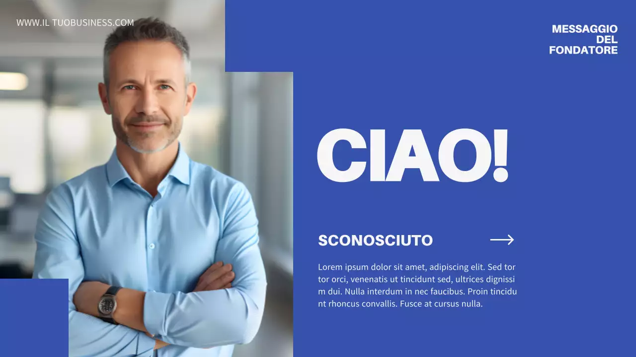 Introduzione dell'azienda Blue Minimal Business