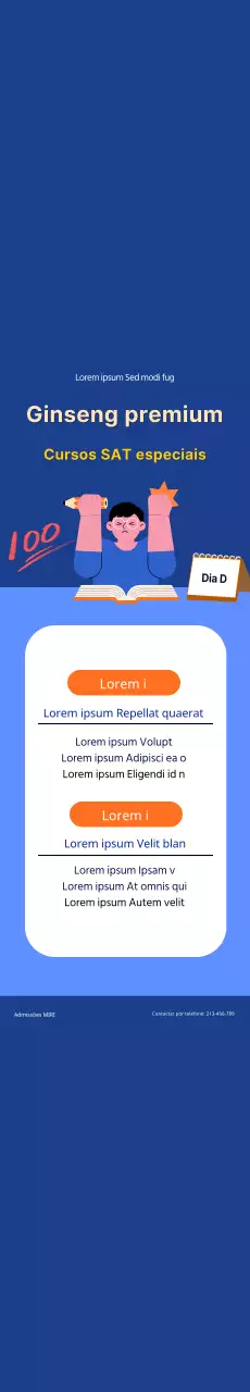 Aulas personalizadas sobre o SAT para finalistas do ensino secundário utilizando ilustrações de alunos