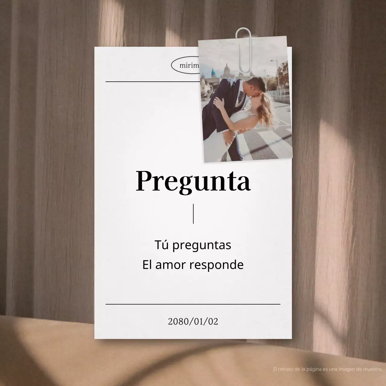 Promocione su mensaje con un moderno clip emocional en blanco y marrón