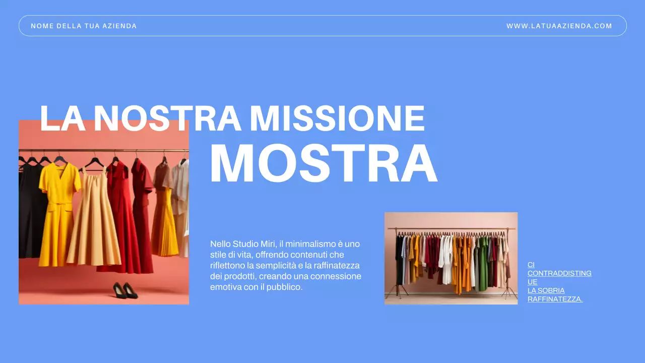 Introduzione dell'azienda Blue Minimal Business