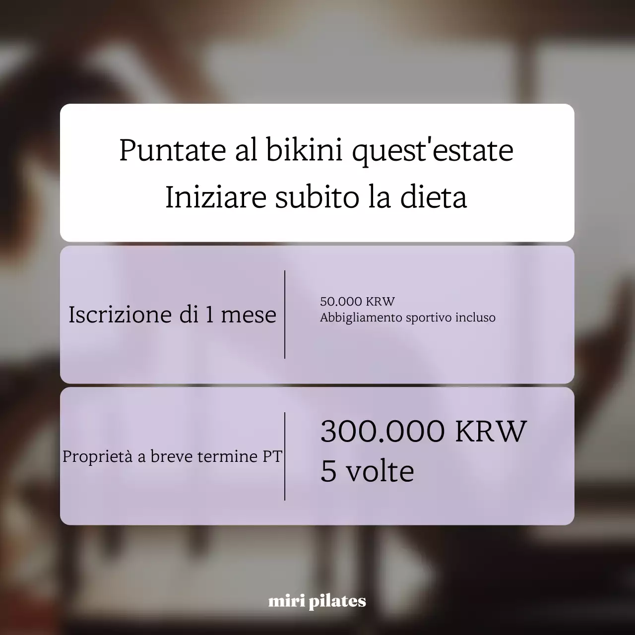 Promuovere il marchio cool Pilates in azzurro e malva