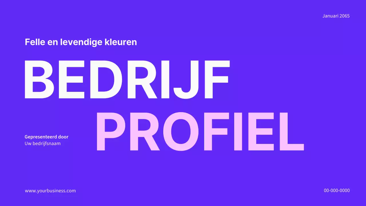 Purple Bold Bedrijf Introductie