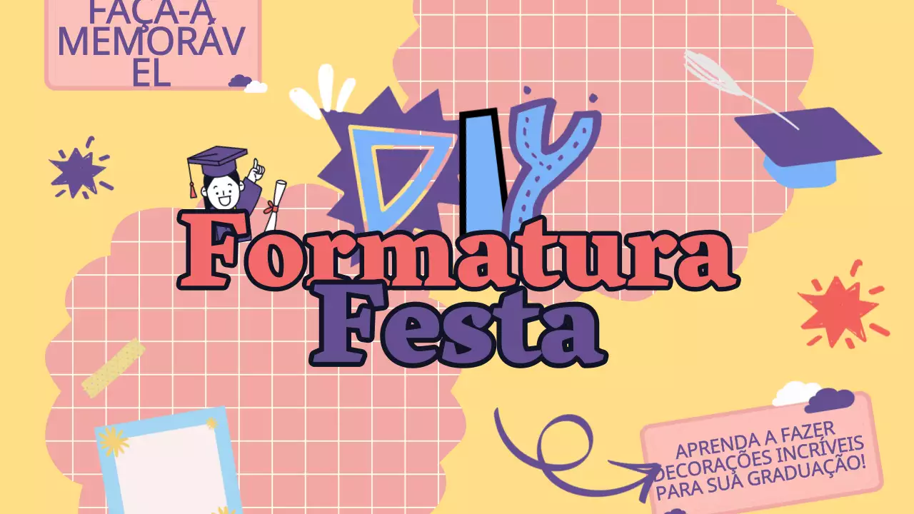 Vídeo da Festa de Formatura DIY Moderna Amarela
