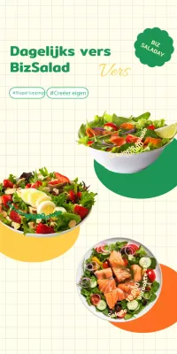 Groene en verse saladewinkel