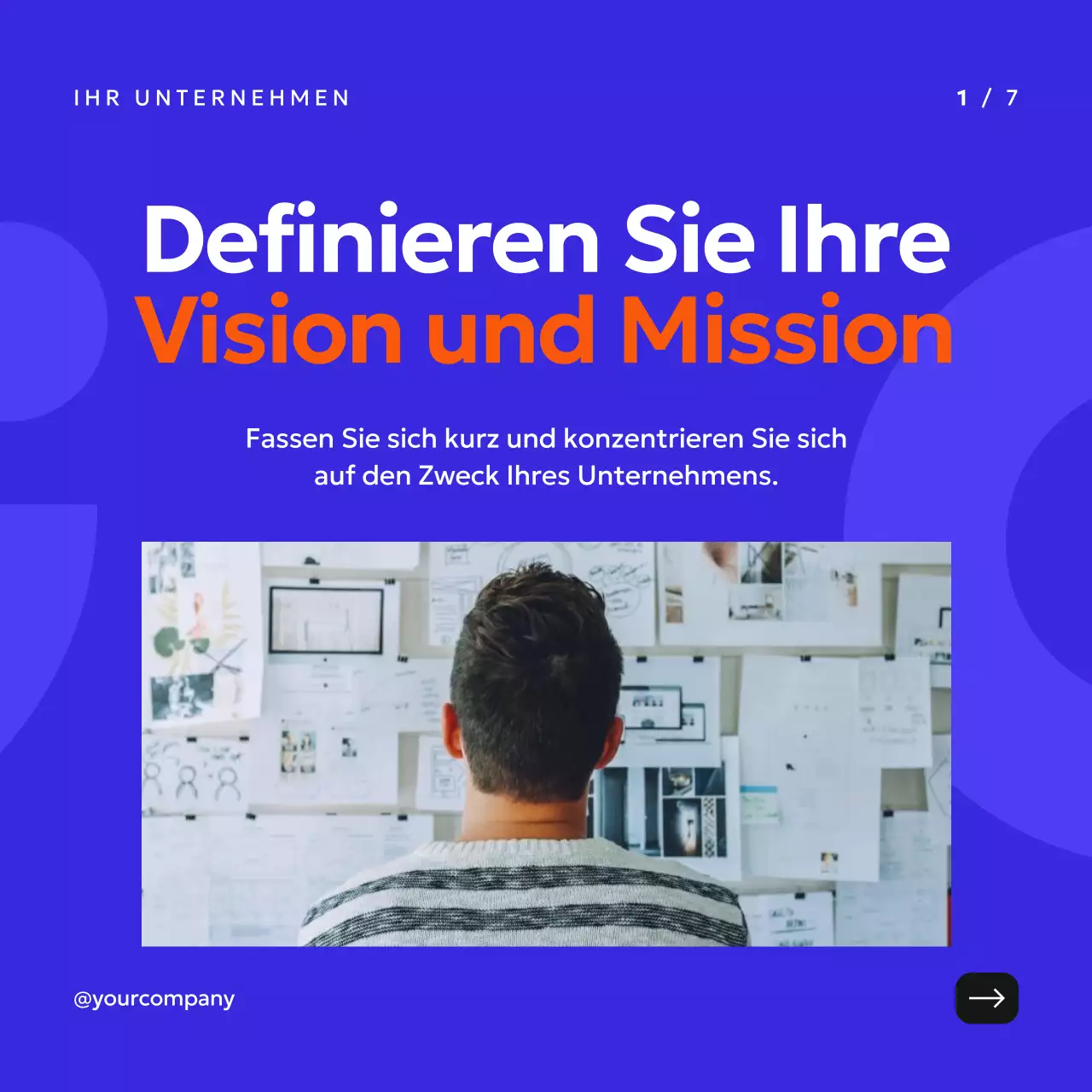 Schwarz Orange und Lila Einfache Geschäftsplanungsstrategie