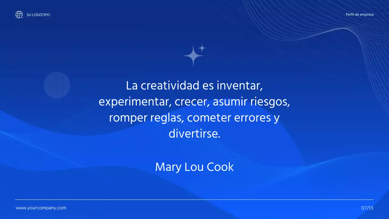 Presentación de Blue Modern Business Company