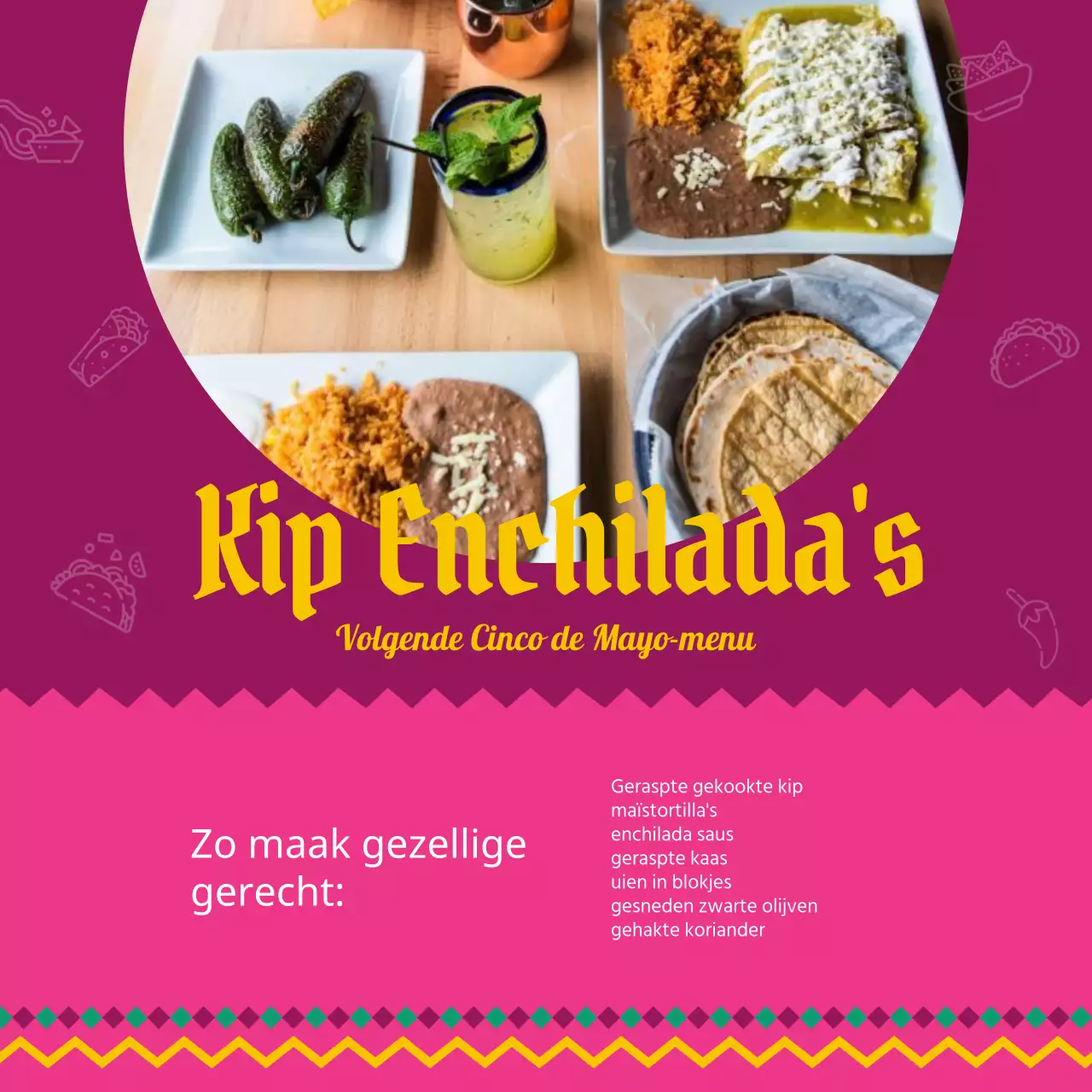 Traditioneel geel Cinco de Mayo-recept