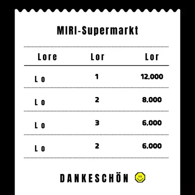 Schwarze und einfache Supermarktwerbung