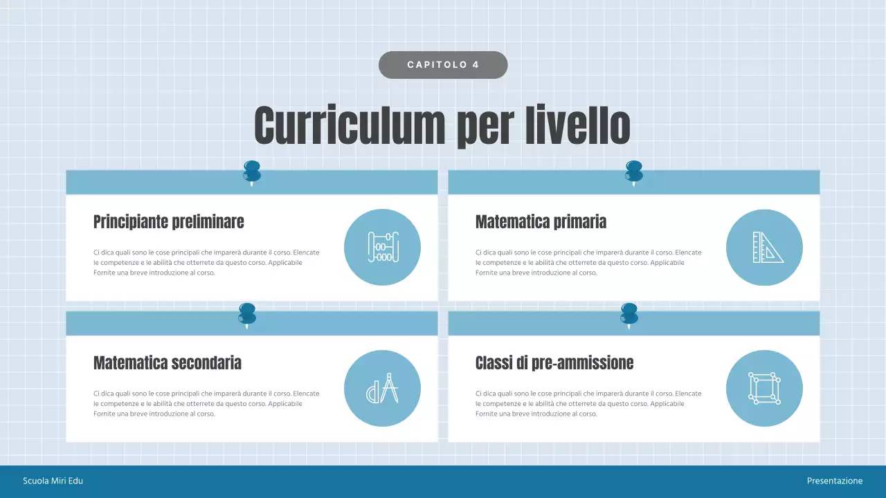 Un'introduzione alla scuola di matematica accogliente blu e grigia