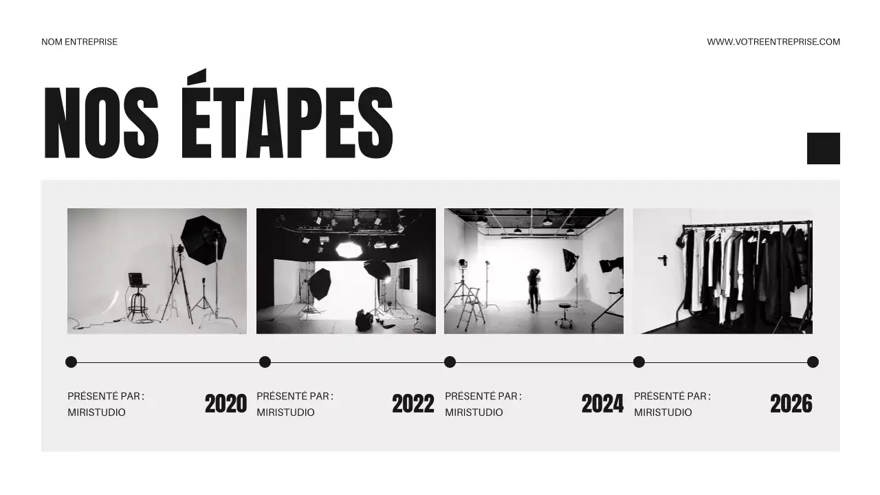 Stratégie commerciale minimale en noir et blanc